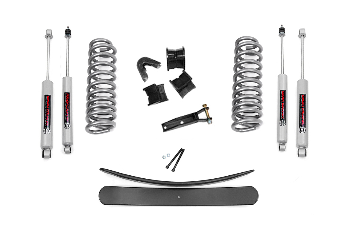 Ford F-100 Suspension Lift Kit - Front - Rough Country - 2.5 Inch Lift, Premium N3 Shocks - '70-'76